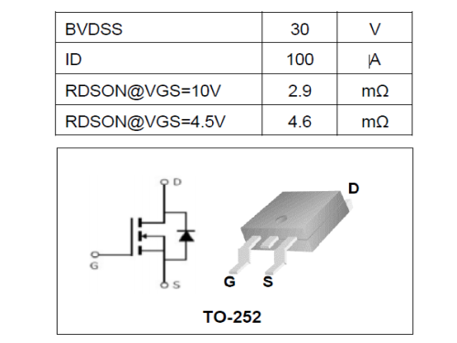 30V/100A N- Channel MOS PTD10HN03B HTsemi/金誉