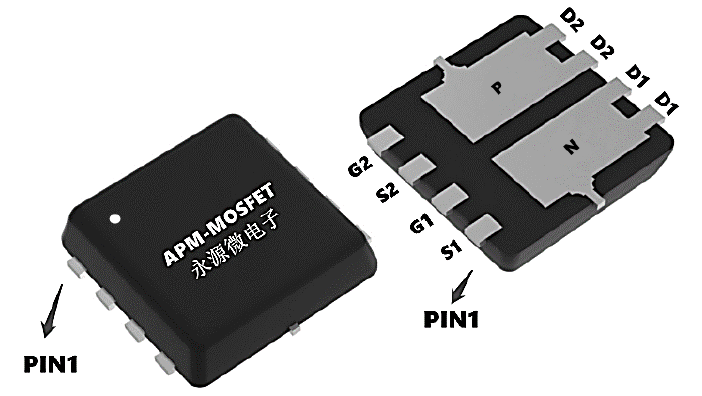 20v 10a n+p mos dfn3*3封装AP20G02BDF