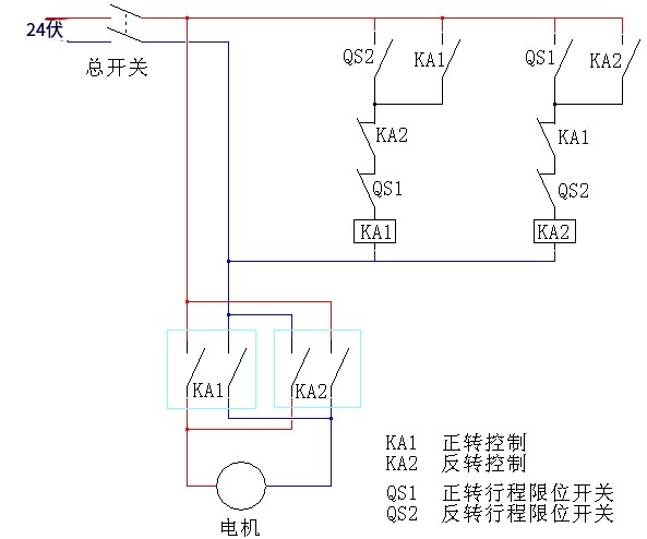 24v直流电机mos管正反转电路图