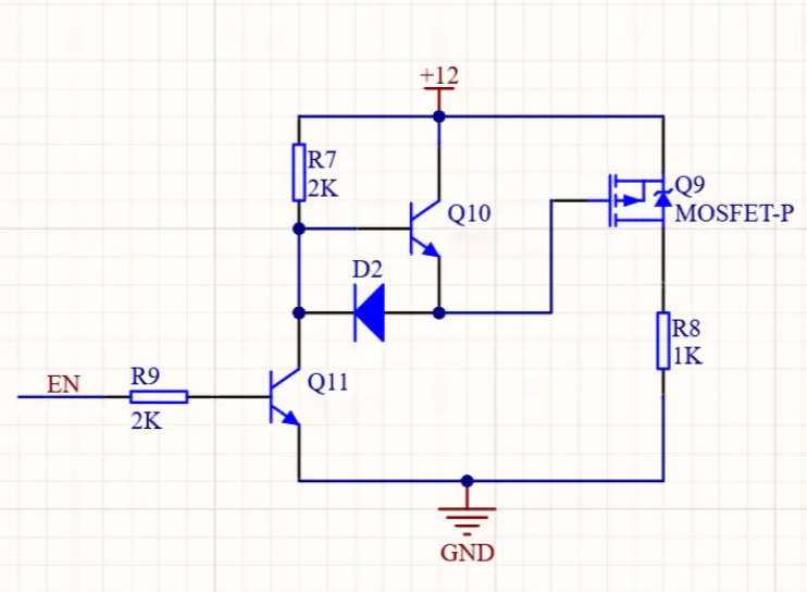 mos管控制电源通断电路