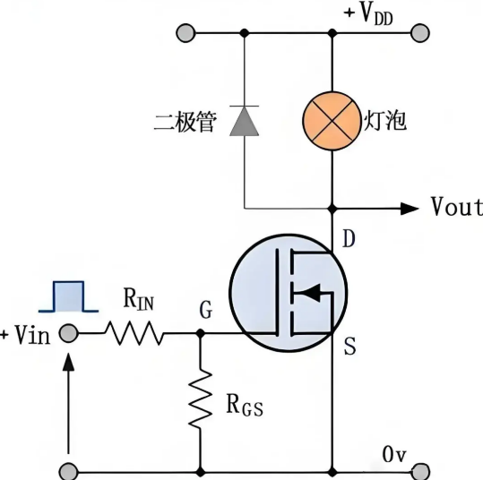 mos管作为开关的电路图